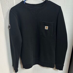 Carhartt Black Crewneck Sweatshirt with Pocket